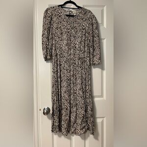 a new day Animal Print Long Sleeve Dress